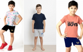 Boys Clothing Set 1–6 Years | ABC Print, FunBoy, Ink Blue T-Shirt & Shorts