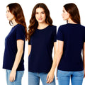 Navy Blue Teri Cotton Ladies Top – Regular Fit | Sizes S–XL