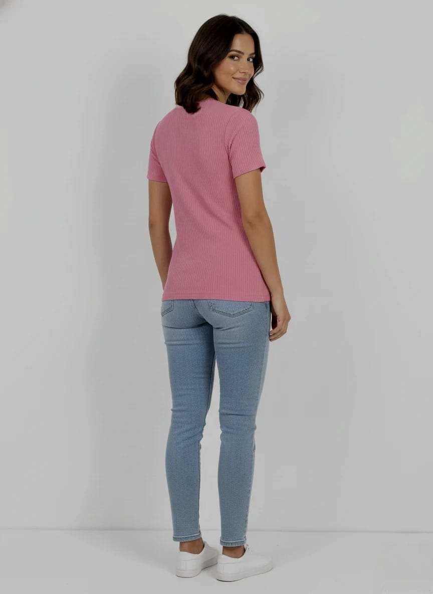 Pink Derby Colour Ladies Top – Regular Fit | Sizes S–XL