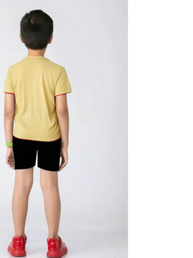 ₹99 Boys’ Outfit | Printed T-Shirt and Comfy Black Shorts Set